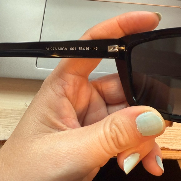 Yves Saint Lauren Mica Black Cat-Eye Sunglasses with Case - Picture 4 of 4